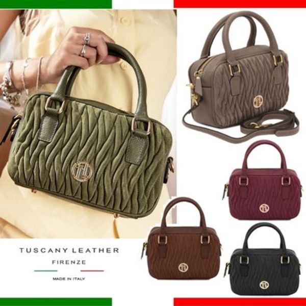 26AW新作◆イタリア発TUSCANY LEATHERスエードレザー2WAYバッグ