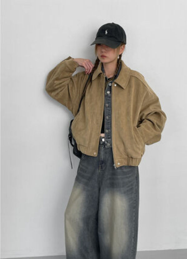 BLACKUP ウォルタースエードブルゾンジャンパー