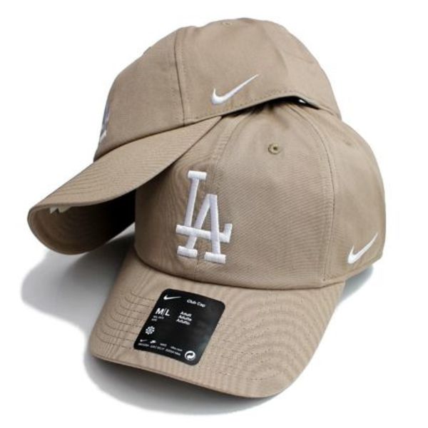 海外モデル NIKE × MLB LA ドジャース キャップ KHAKI ベージュ