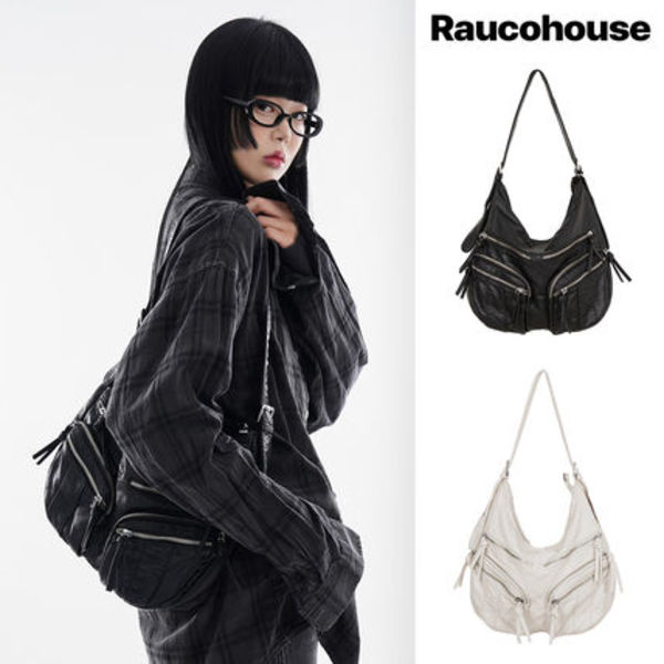 【Raucohouse】Seis pocket vintage leather shoulder bag
