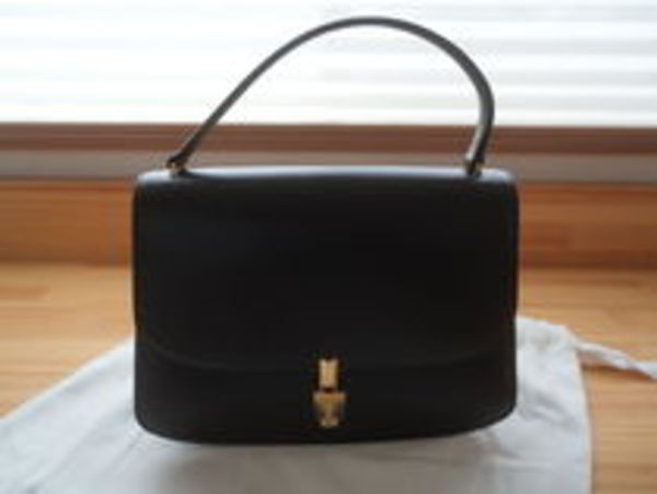 The Row◆Sofia 10.00 ブラックレザートップハンドルバッグ