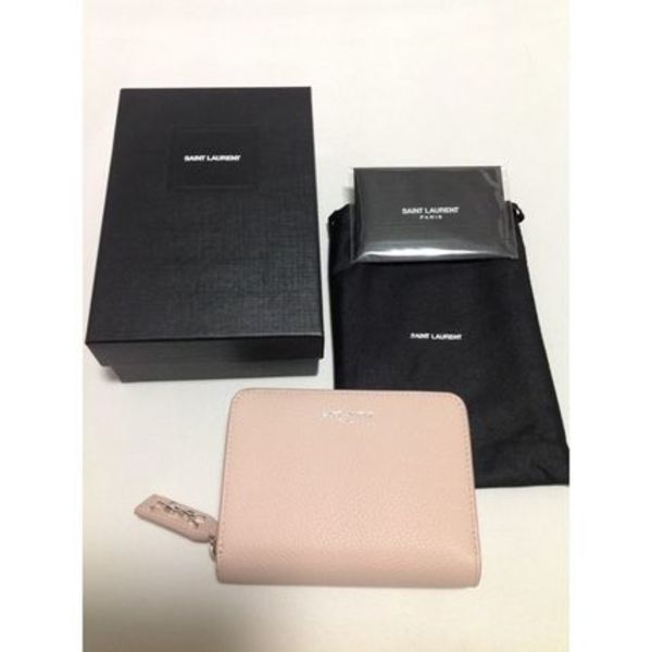 【即発送】新色!Saint Laurent◆Rive レザー 折りたたみ 財布