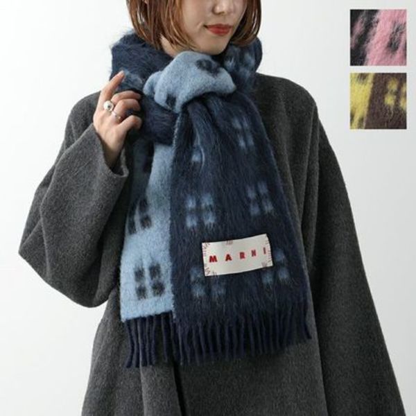 MARNI マフラー SCZC0067Y0 UAW032 ロゴ