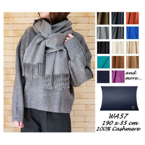 ジョンストンズ カシミア中判ストール☆WA57 プレーン☆国内発送