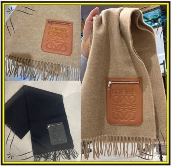 【LOEWE】ロエベ スカーフ アナグラム ロゴ ウールカシミヤ