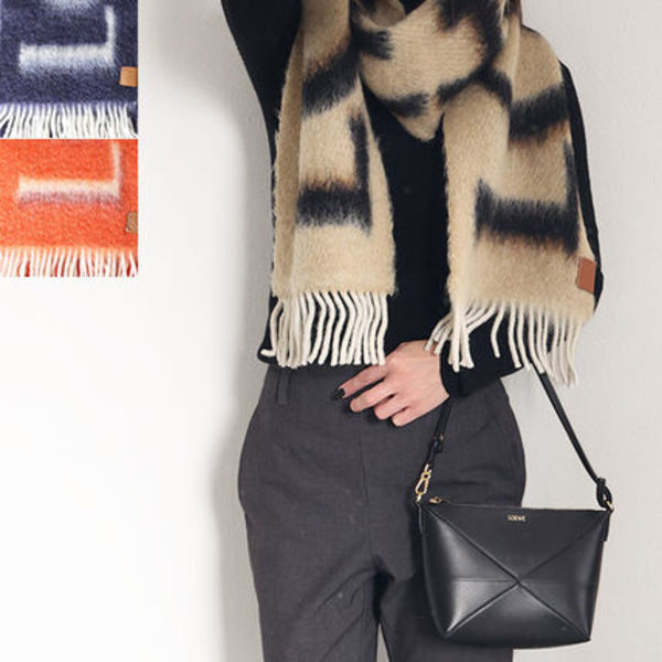 LOEWE ロエベ マフラー ストール フリンジ アナグラムロゴ