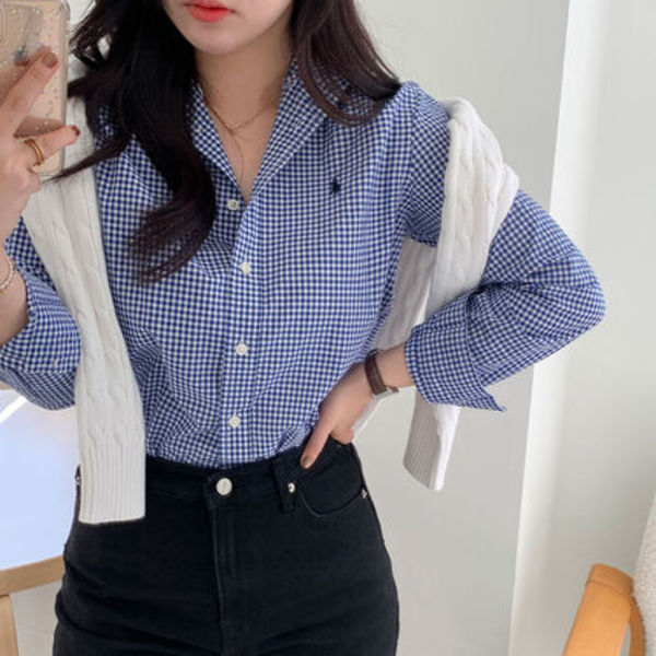 [Ralph Lauren]かわいい チェック シャツ シャツ