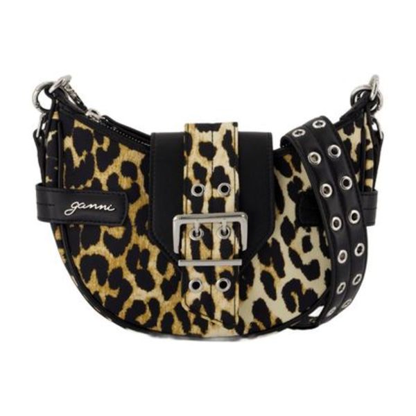 Bucky Small Crossbody - Ganni - Nylon - Leopard