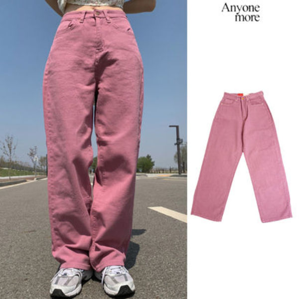 【Anyone more】Stray Pink Wide Pants