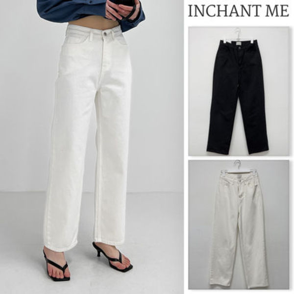 【INCHANT ME】336 Semi-Wide Cotton Pants