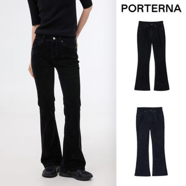 【PORTERNA】Winnie velvet flare trousers