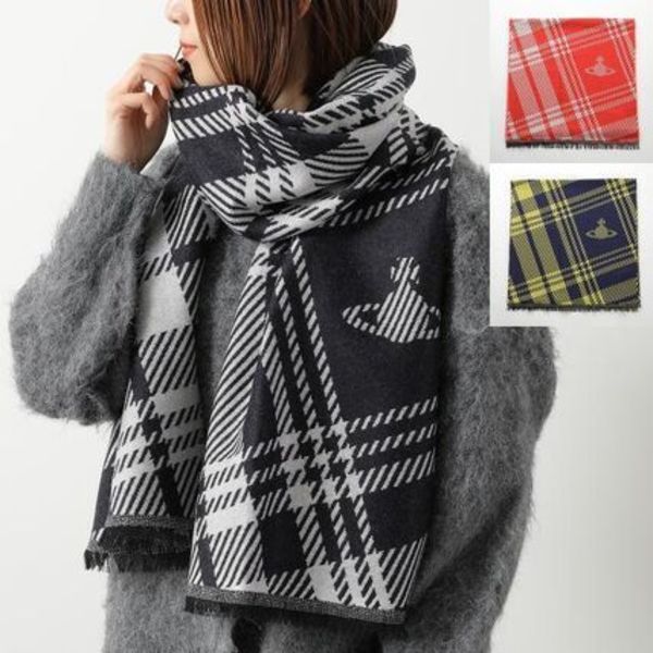 Vivienne Westwood マフラー 50X200 SCARF 8103014S  W01BL