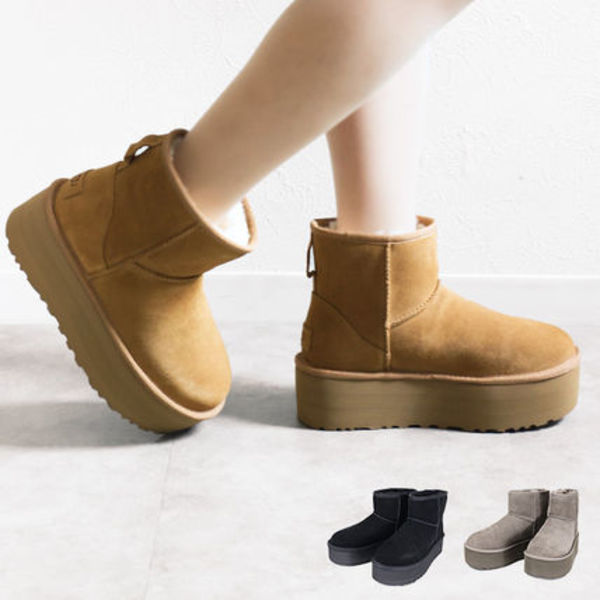 UGG アグ ムートンブーツ クラシック ミニ プラットフォーム 靴