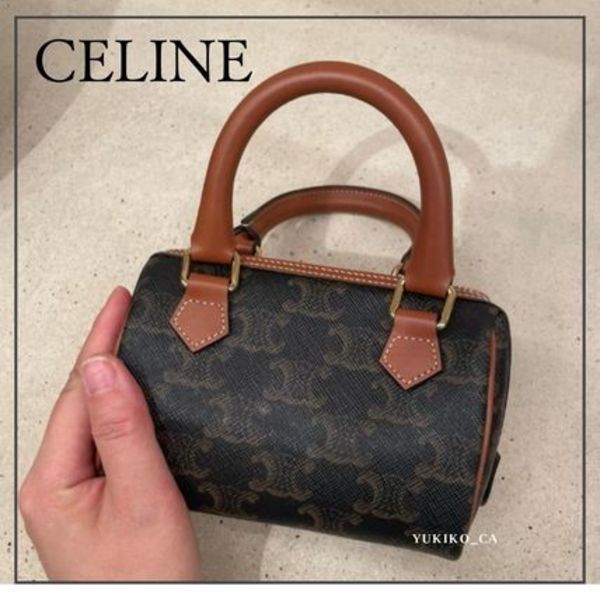 【関税込】MINI BOSTON IN Triomphe Canvas and calfskin