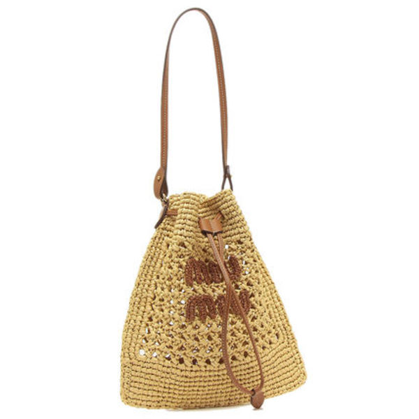 MIU MIU ハンドバッグ ウーブンファブリック 5ND016 2DO1