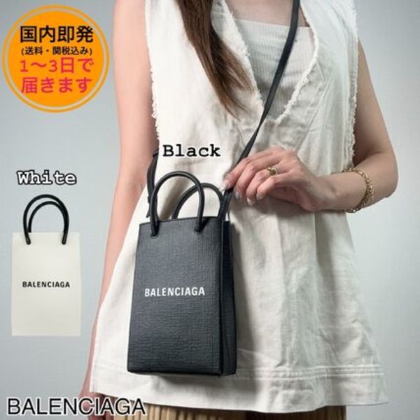 【国内即発】BALENCIAGA/SHOPPING PHON HOLDER/ショルダーバッグ