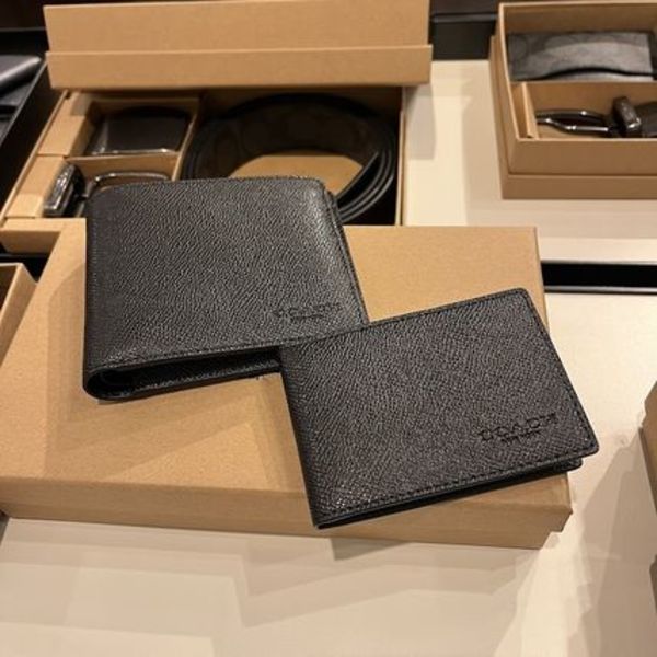 即発 アウトレットCOACH 3 In 1 Wallet メンズ 二つ折り財布