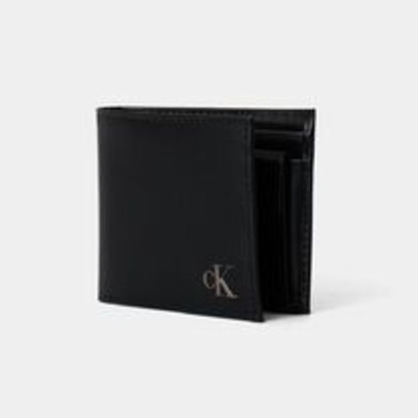 Calvin Klein 二つ折り財布 型押し メンズ 本革 折財布 ブランド