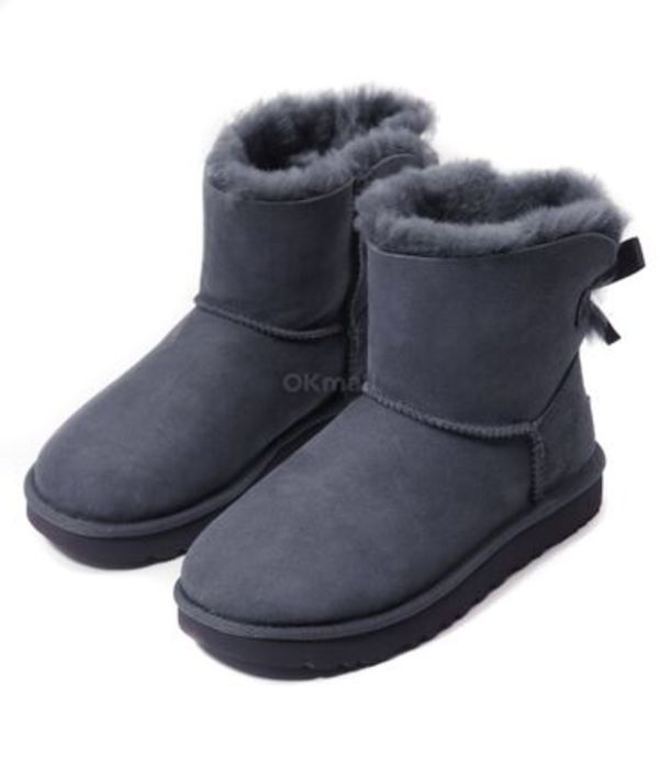 UGG|BOOTS (MINI BAILEY BOW II BOOT - OBSIDIAN (1016501)