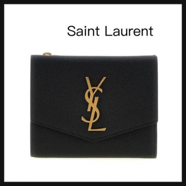 【Saint Laurent】直営/正規店 UPTOWN コンパクトウォレット 黒