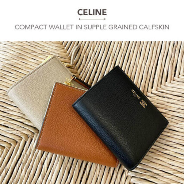 【直営店買付】CELINE コンパクトウォレット / サプルグレインド