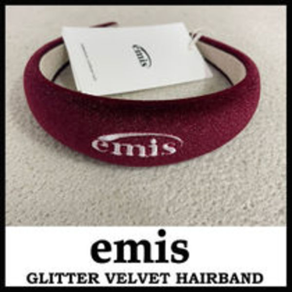 人気 ★EMIS★ GLITTER VELVET HAIRBAND