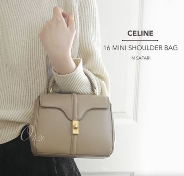 直営店買付 CELINE  ミニ 16(セーズ) / サテンドカーフスキン