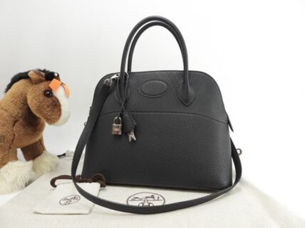 エルメス ボリード31 フィヨルド黒 シルバー金具 s付ハンド