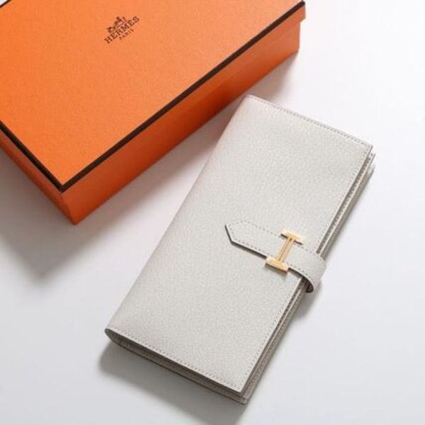 HERMES 二つ折り長財布 Bearn Souffle シェーブル