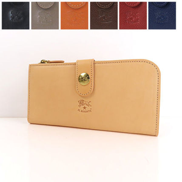 IL BISONTE イルビゾンテ 財布 長財布 ロゴ レザー