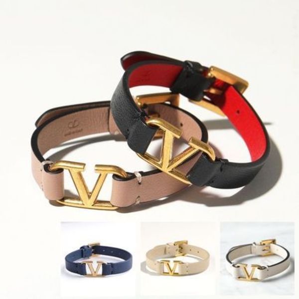 VALENTINO ブレスレット J0C44 ZXL レザー Vロゴ
