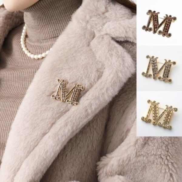 MAX MARA ブローチ BATH2 MBROOCH クリスタル ロゴ