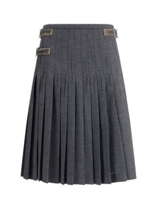 PRADA PLEATED SKIRT IN KID MOHAIR