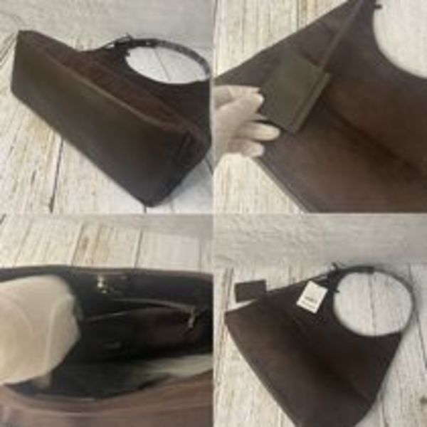 OVHEE Flume Suede Hobo Bag_Dark Brown