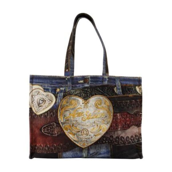 Cowboy Heart Buckle Shopper Bag - Acne Studios - Cotton - Bl