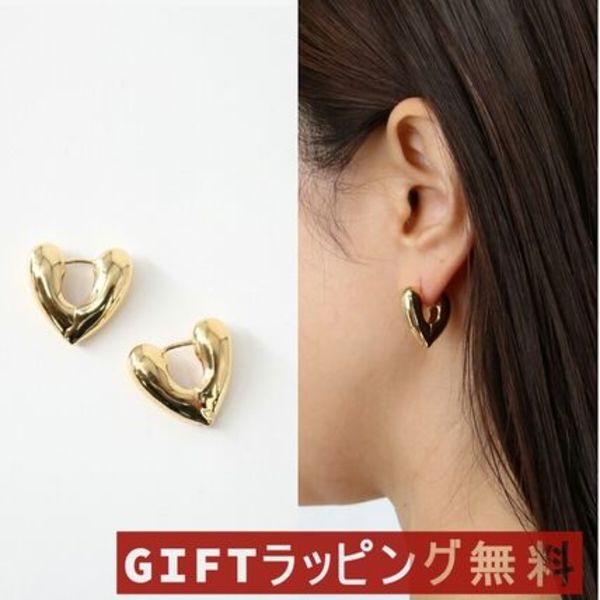 ■ANNIKA INEZ  HEART HOOPS SML ハートフープピアス/GOLD