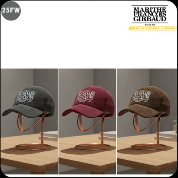 [MARITHE]★韓国人気★CORDUROY CLASSIC LOGO CAP