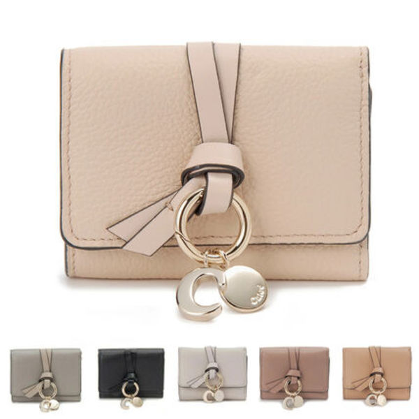 Chloe クロエ 三つ折り財布 CHC21WP946 F57 アルファベット
