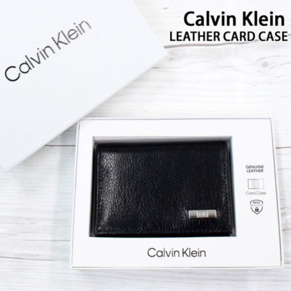 Calvin Klein カルバンクライン CK  レザーカードケース RFiD