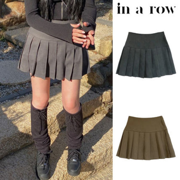 【in a row】school mini skirt pants
