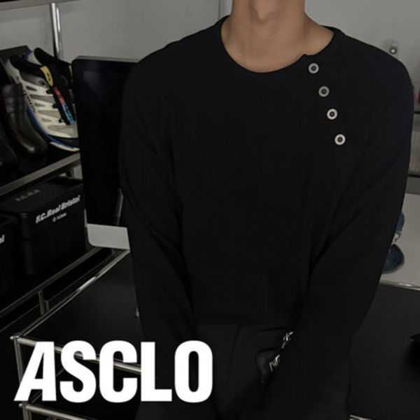 ASCLO Shoulder Button Waffle T Shirt (2color)