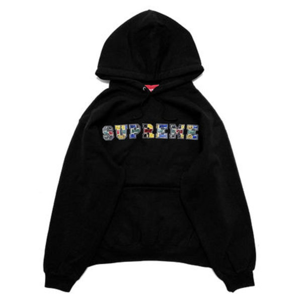 【Supreme】Collegiate Patchwork Leather Hooded【se1177r】