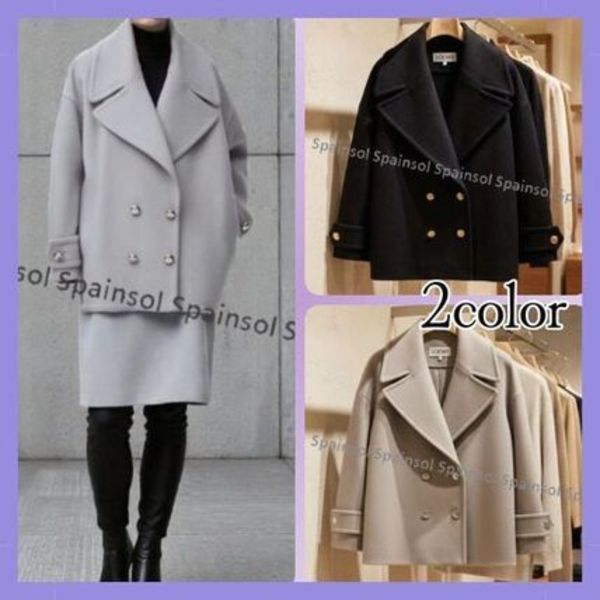 2色展開★LOEWE★ぺブル ピーコート