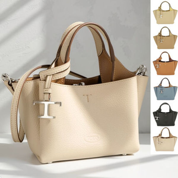 TOD'S ハンドバッグ マイクロ レザー T タイムレス チャーム