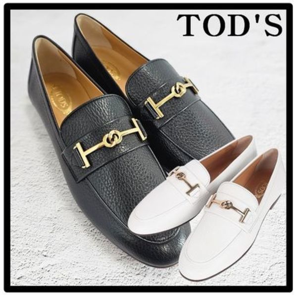 ★関税込★TOD'S★メタル ダブルT レザー ローファー★