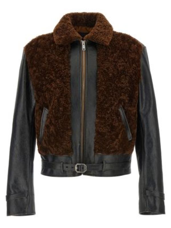 PRADA Sheepskin and leather jacket