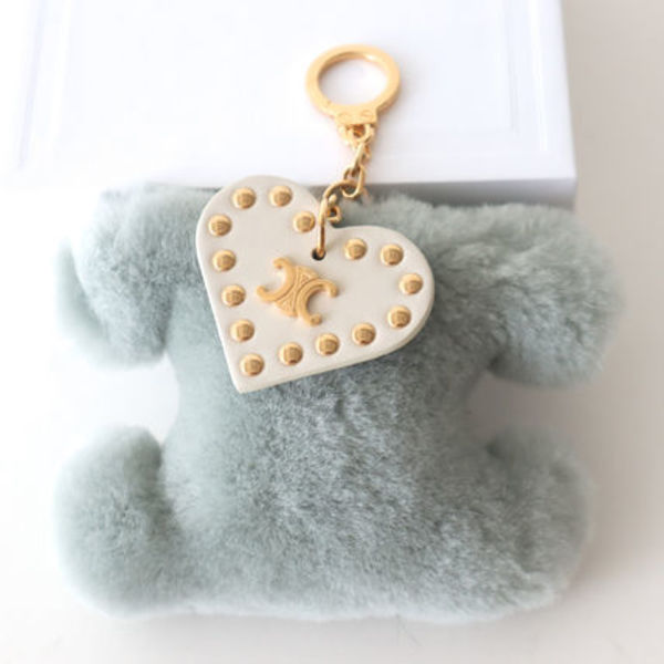 セリーヌ キーホルダー CELINE TRIOMPHE POM POM CHARM HEART