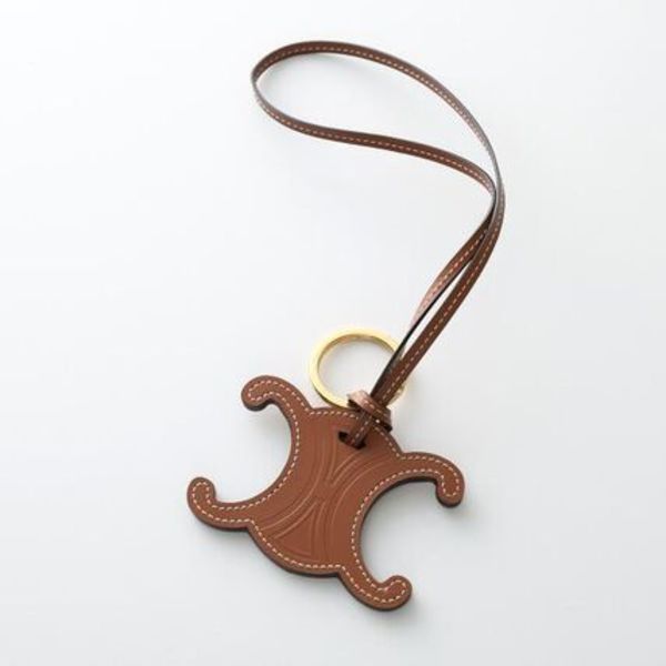 CELINE キーリング TRIOMPHE 49I473DSDレザー