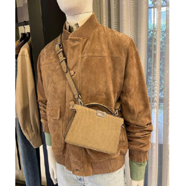 【FENDI】25FW*ブラウン スエード ブルゾン ボンバージャケット