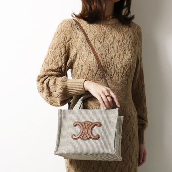 CELINE トートバッグ Small Cabas 2WAY クロスボディ 199162FEE